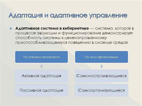 Адаптивное управление и его значение в кибернетике