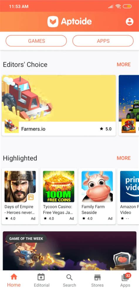 Альтернативные платформы: Amazon Appstore, Aptoide и SlideME