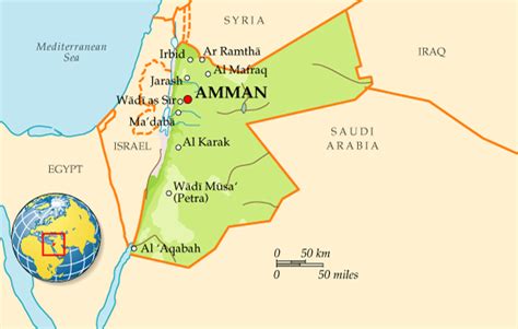 Амман: важный населенный пункт на карте Иордании