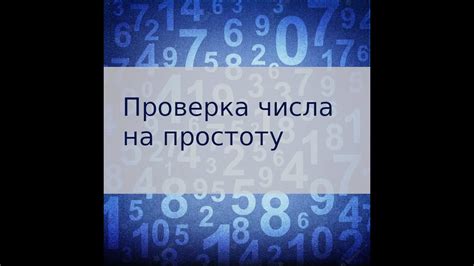 Анализ чисел на простоту и сложность