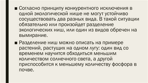 Виды, сосуществующие в одной экологической нише: возможность соперничества?