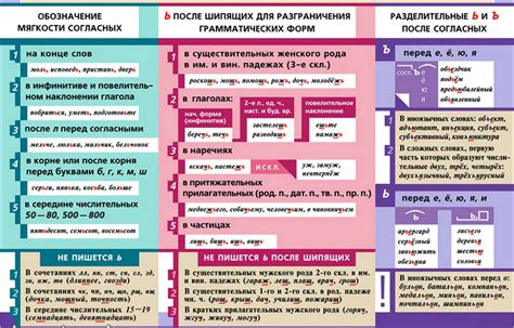 Влияние мягкого знака на чтение и произношение