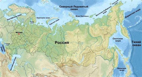 Водные просторы Российской Федерации: проникновение в различные океаны и моря