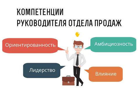 Возможности и обязанности руководителя отдела по реализации товаров и услуг