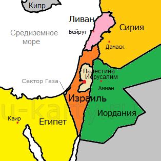 Границы Мертвого моря и его соседи: страны и территории