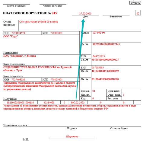 Другие возможные источники информации о платежном поручении