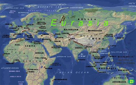 Евразийский континент: сердце российской территории