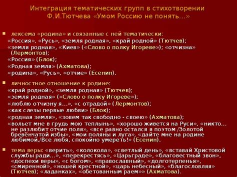 Идеализация Украины: Россия как "Русь, родная земля" в стихотворении