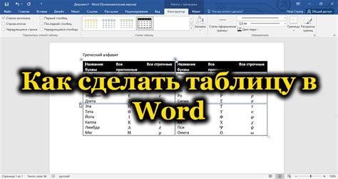 Использование инструмента для создания таблиц в программе Word 2010