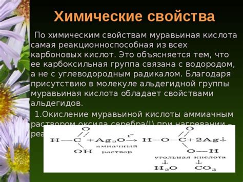 Исследования в области химического взаимодействия в молекуле муравьиной кислоты