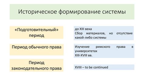 Исторические корни и развитие правовой системы