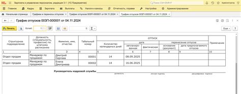 Контроль исполнения графика отдыха в ЗУП: возможности и механизмы