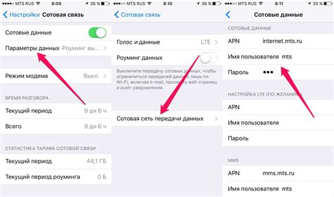 Настройка использования мобильных данных на смартфоне iPhone