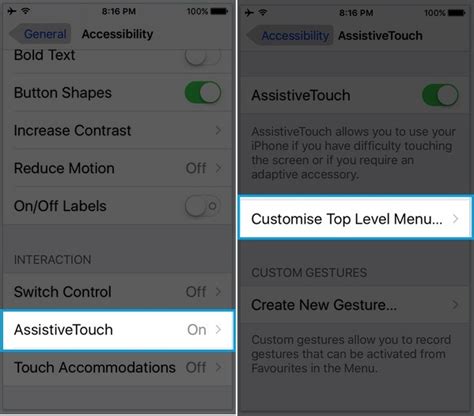 Описание возможностей и применения Assistive Touch на устройствах iPhone