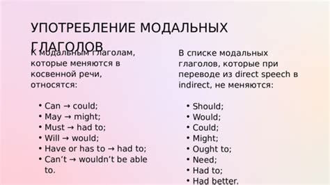 Опускание "that" при использовании модальных глаголов