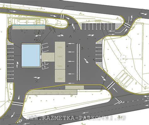Организация разметки и обозначений на площадке для парковки