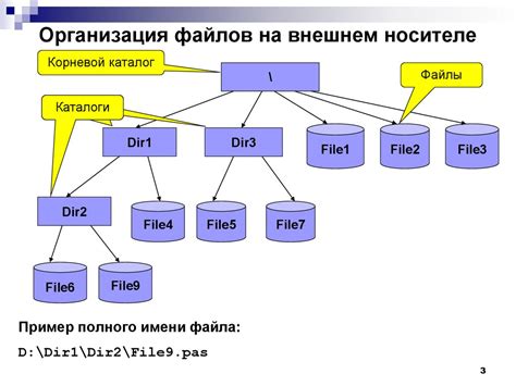 Организация структуры файлов на переносном носителе