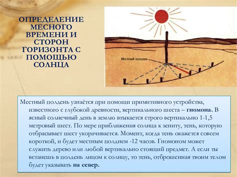 Ориентирование на природные явления: определение направления выхода и захода солнца 