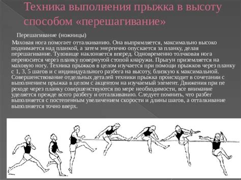 Основные принципы выполнения прыжков над горизонтальной преградой