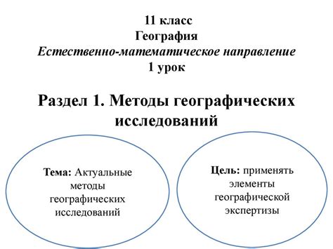 Основные принципы и роль географического описания ответа