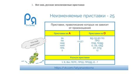 Основные принципы применения приставок