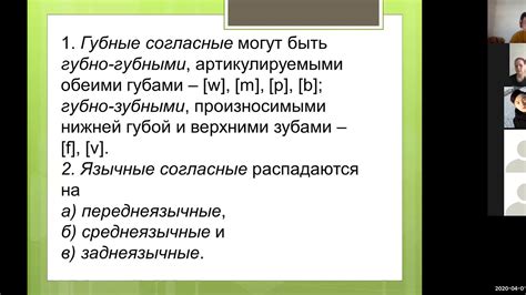 Основные принципы упорядочения согласных весеннего журнала