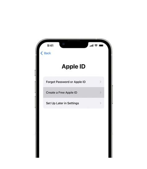 Основы создания учетной записи Apple ID