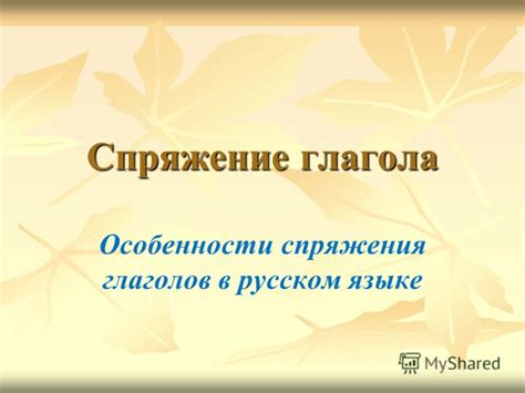 Особенности деятельного глагола: взгляд на участие в действии