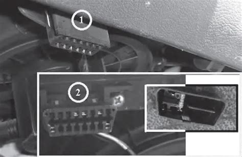 Особенности расположения диагностического соединения внутри салона автомобиля