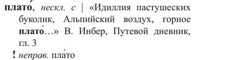 Особенности ударения в слове плато