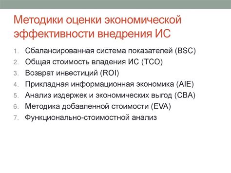 Оценка эффективности внедрения инновационных технологий и их воздействие на достижение успеха