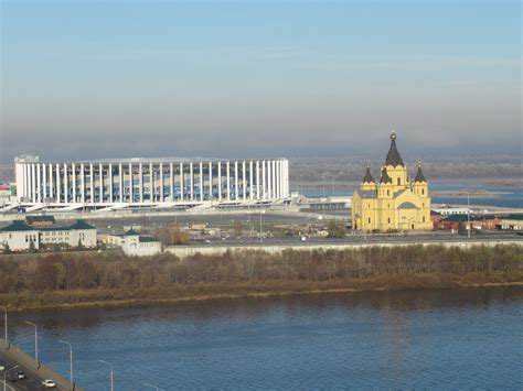 Панорамный вид на слияние Оки и Волги: обзор прекрасных уголков природы