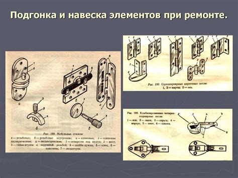 Подгонка и закрепление элементов