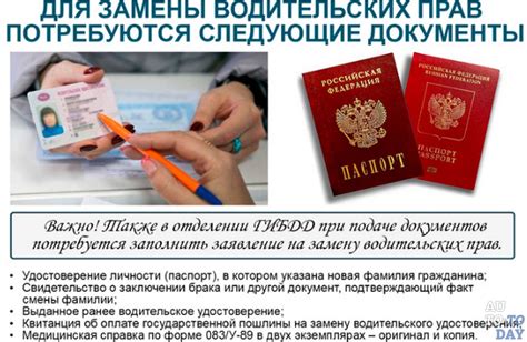 Подготовка необходимых документов для замены водительского удостоверения