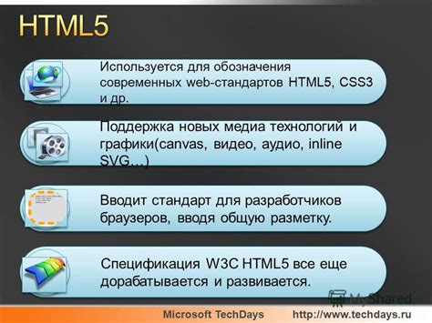 Поддержка новых технологий и стандартов