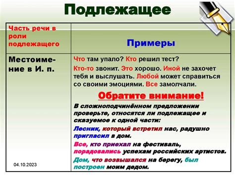 Понимание подлежащего и сказуемого: основные идеи и определения