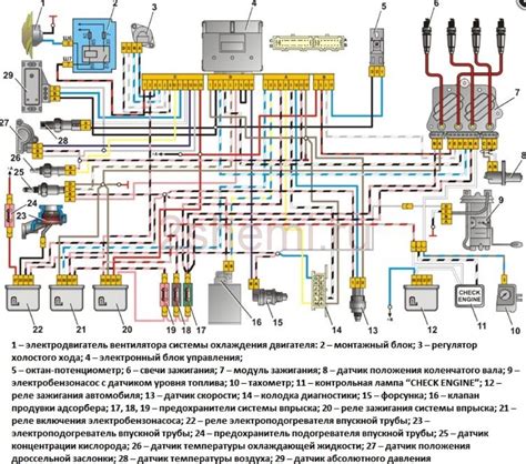 Потенциальные местоположения реле генераторной системы автомобиля ВАЗ 2107 с инжекторным двигателем