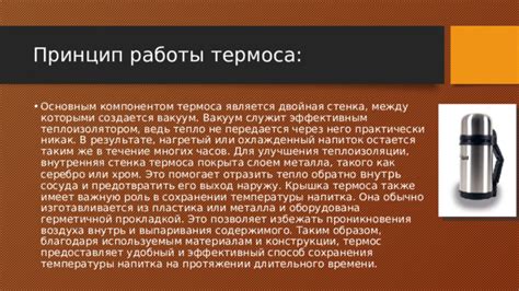 Правила подготовки термоса для сохранения прохлады в напитках