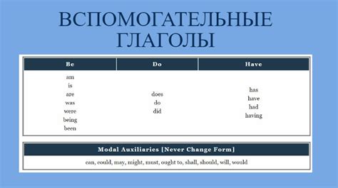 Практические примеры использования вспомогательного глагола в различных грамматических ситуациях