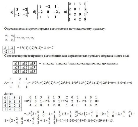 Предварительная информация о матрицах