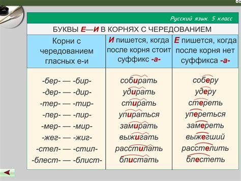 Примеры глаголов с завершением на "е" и "и"