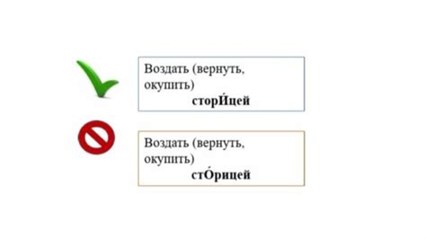 Примеры распространенных слов с неправильным ударением и возможные исправления