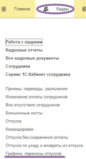 Принципы формирования графика отпусков в системе управления персоналом
