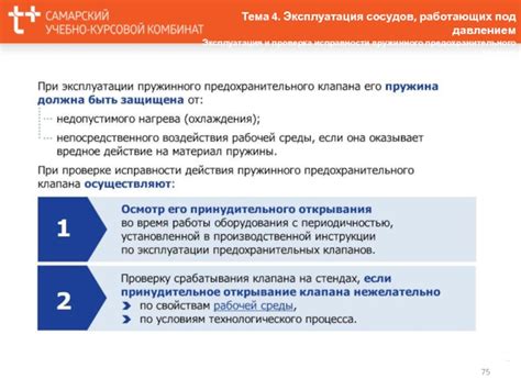 Проверка целостности и надежности предохранительного устройства