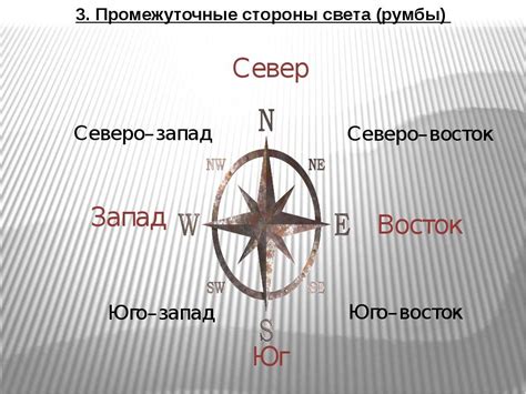 Пространственная ориентация: основные точки сторон света