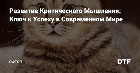 Развитие критического мышления: ключ к проверке достоверности информации