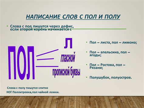 Разделение элементарных составляющих слов с помощью дефиса