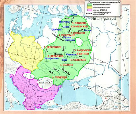 Распределение и территория галлийских поселений и племен в разные исторические периоды