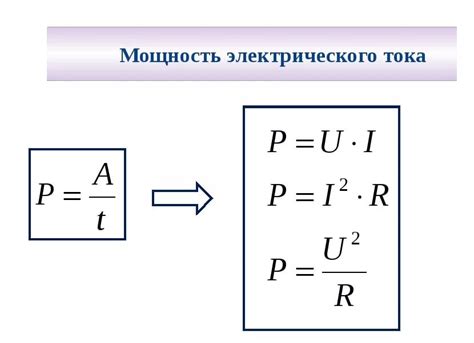 Расчет электрической мощности с использованием формулы p = i2r