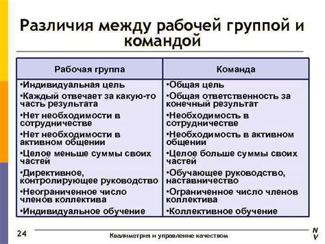 Ролевые различия в работе в команде и самостоятельности